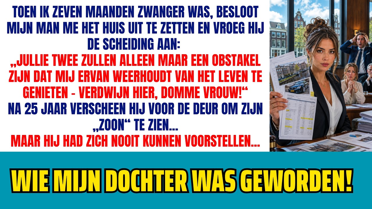 Het was een heel gewone regenachtige middag in Utrecht toen ik opendeed zonder door het kijkgaatje te kijken. Voor me stond de man die me 25 jaar geleden, hoogzwanger, met een koffer voor mijn...