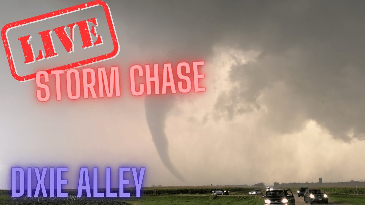 Tornado and Flood Threat in Louisiana & Mississippi - Live Chase ...