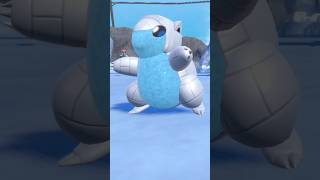 Evolving SHINY Alola Sandshrew into SHINY Alolan Sandslash on Pokemon Scarlet Violet