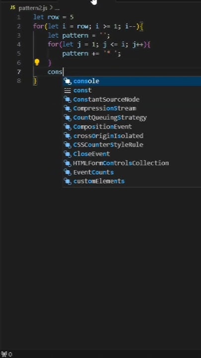 Star pattern in JavaScript #coding #youtube #programming #javascript # ...