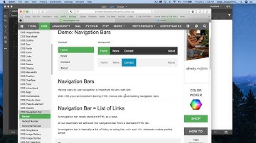 Dreamweaver CC 2020 - W3school nav bar (part 1)