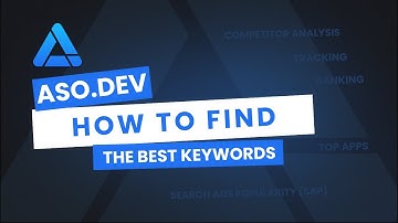 ASO.dev - How to Find the Best App Store Keywords in Minutes 🚀