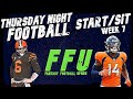 Week 7 Thursday Night Football Starts and Sits || 2021 || The Fantasy Football Upside Podcast