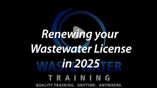 Renew Your Wastewater License in 2025