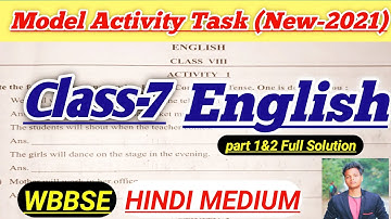 Class-7 English(इंग्लिश)Model Activity Task 2021 Part-1&2 Solution