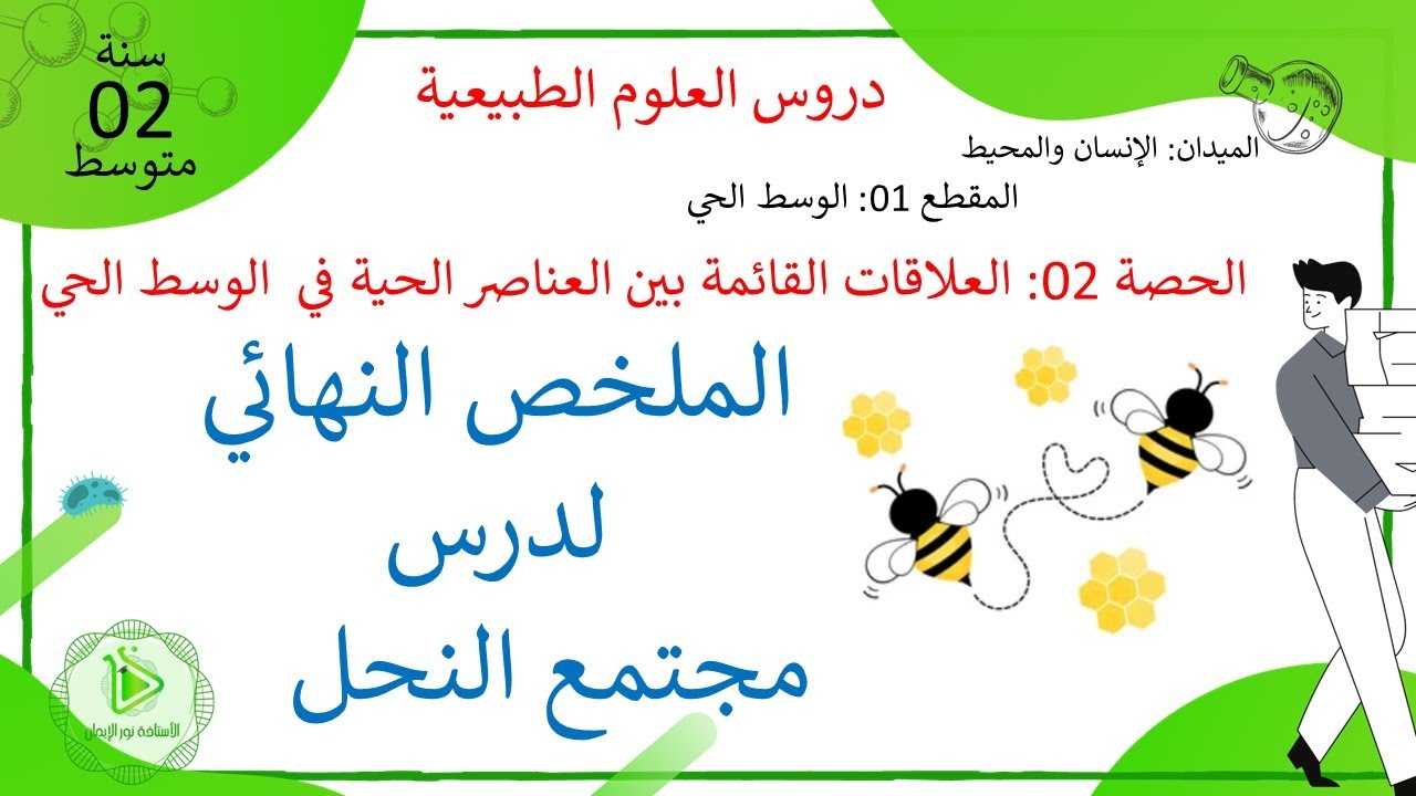 الملخص النهائي لدرس مجتمع النحل علوم طبيعية سنة 02 متوسط