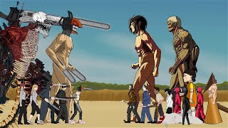 Chainsawman Devil, Denji, Power, Makima, vs Pyramid head, Cartoon Cat, Siren head, Jeff, Armor - DC2