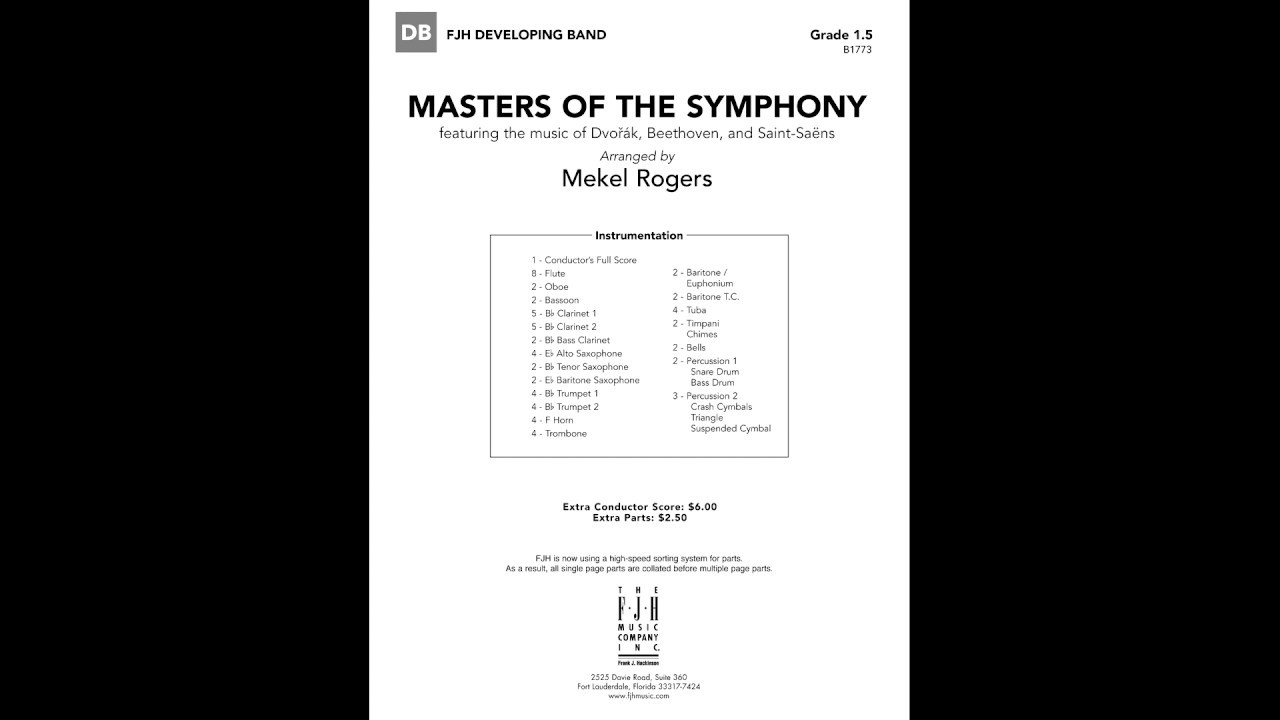 Masters of the Symphony | Arranged by Mekel Rogers