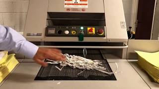 Pre-used Second-hand IDEAL 4107 6mm Strip-Cut Heavy-Duty Paper Shredder With Conveyor-Belt