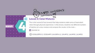 IM 6th grade Unit 2 Lesson 4: Color Mixtures
