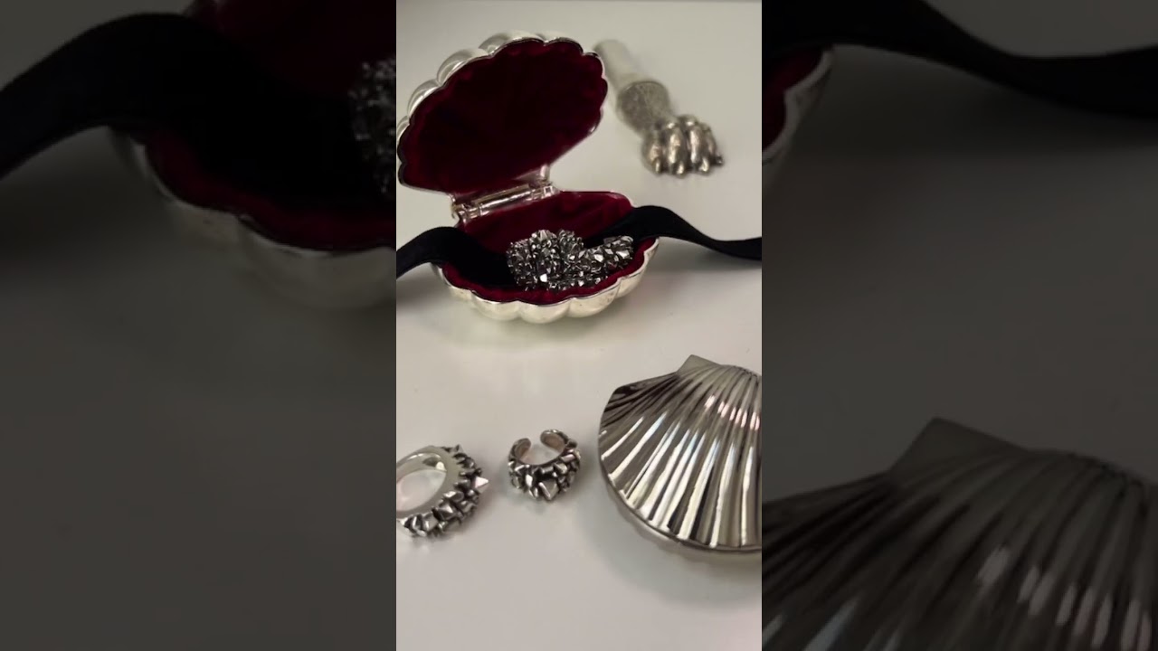 😍 Silver Shell Jewelry Box  