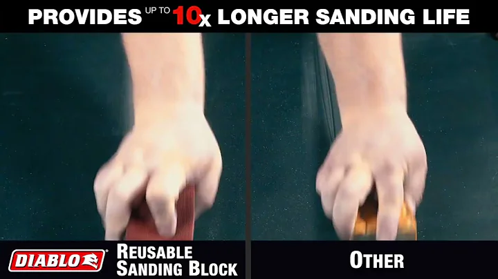 Net Design + Hook Lock Backing | Diablo Reusable Angled Hand Sanding Block