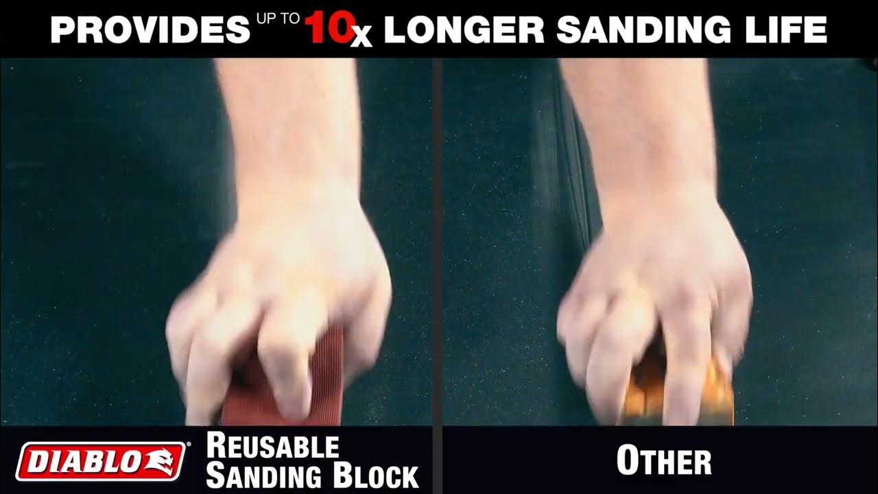 Net Design + Hook Lock Backing Diablo Reusable Angled Hand Sanding