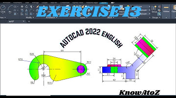 AutoCAD 2022 2D Tutorial Exercise #13- In 4 minutes
