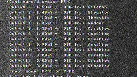 My setup on RvOSD G6 and RvJet flying wing