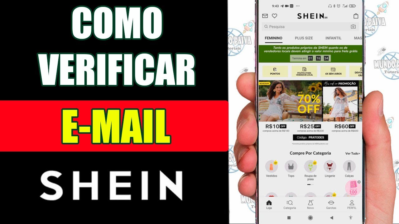 Como Verificar Email na Shein Passo a Passo! YouTube