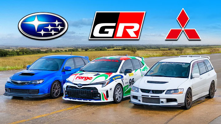 Evo v Impreza v GR Corolla: DRAG RACE