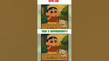 Find 3 differences 🧠🤔 || #find​ #defrence​ #shinchan​ #trending​ #like​ #anime​ #doraemon​ #edit