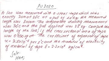 Numerical From Linear Measurement | Unit:2 |BE| PU 2020 Qn 1b |Prashant YT|Surveying 1st | 3rd Sem |