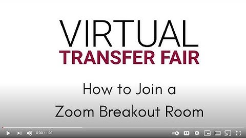 Virtual Transfer Fair -- Join Zoom Breakout Room