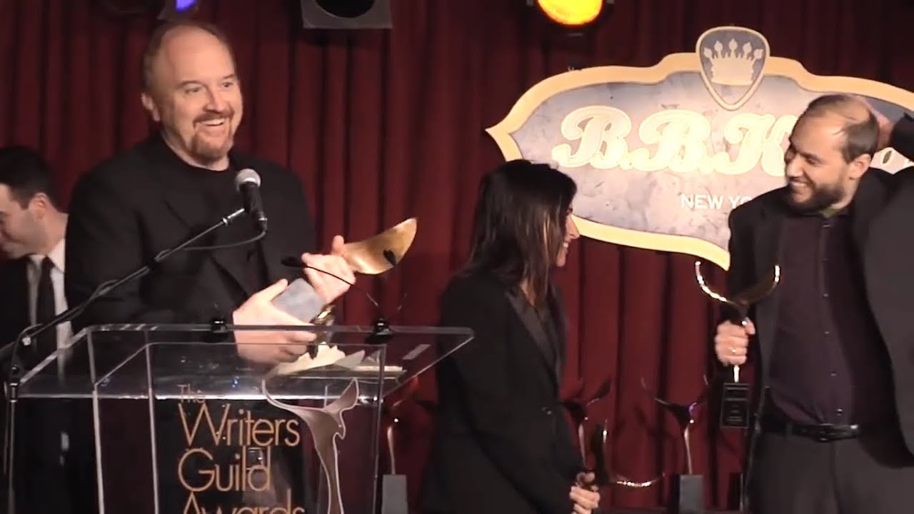 Louis CK - Accepts the Writers Guild Award for &quot;Louie&quot; - YouTube