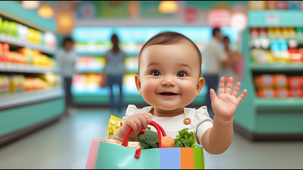 🛒🎶 Grocery Store Song for Kids | Fun Shopping Nursery Rhyme ✨