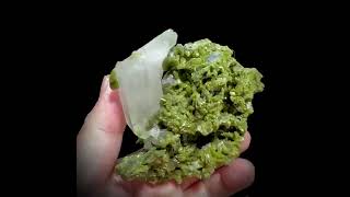 Video preview: Clear Double-Terminated Quartz with Epidote — Sichuan, China | Natural Mineral Specimen