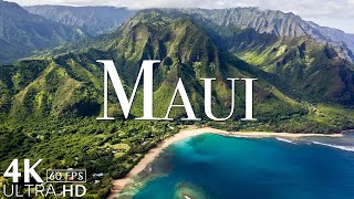 FLYING OVER MAUI (4K UHD) - Relaxing Music Along With Beautiful Nature Videos - 4K Video
