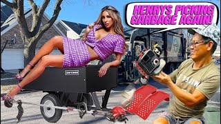 Garbage picking a lawntractor trailer car ramps & a weed trimmer! Let’s fix and flip them all!