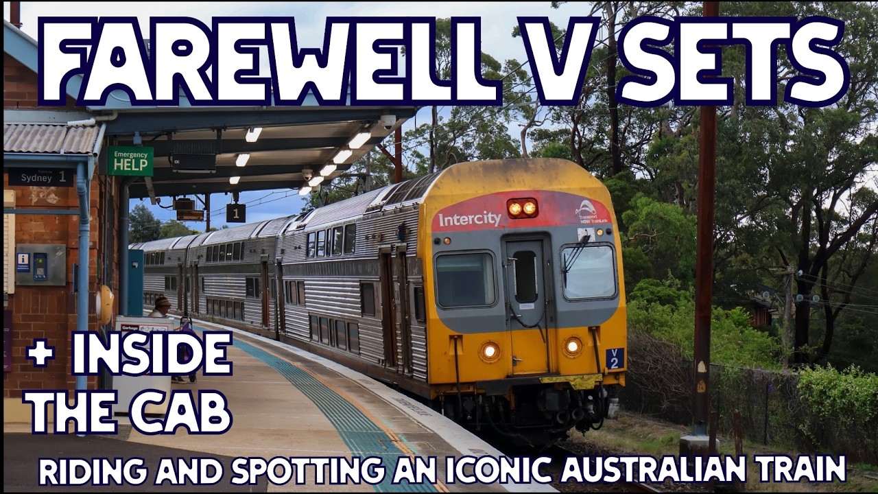 Farewell Sydney’s V Sets! Tour of Carriages & Drivers Cab, Arriving & Departing different Stations.