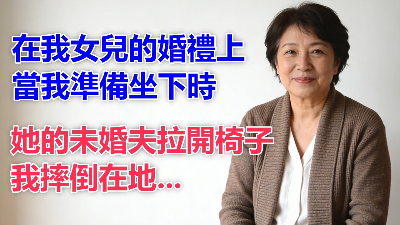 【真實故事】.在我女兒的婚禮上，當我準備坐下時，她的未婚夫拉開椅子，我摔倒在地...