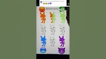 Emoji Color Mixing Palette The Smiling Critters | Poppy PlayTime #satisfying #colors