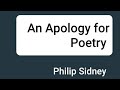 An Apology for Poetry: Philip Sidney by Dr Jaydeep Chakrabarty