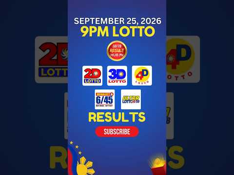 Recap: 9PM Lotto Result Today September 25, 2026 PCSO | 3rd Draw