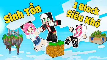 REDHOOD THỬ THÁCH 24GIỜ SINH TỒN HÒN ĐẢO 1 BLOCK TRONG MINECRAFT*MỀU SỐNG TRÊN SKYBLOCK 1 BLOCK MCPE