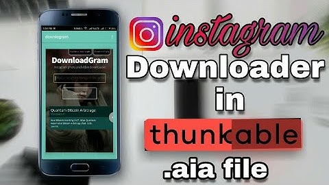 Instagram video,image downlaoder in Thunkable