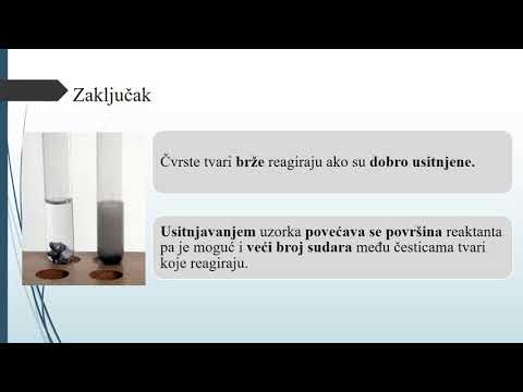 Video: Kako Možete Utjecati Na Brzinu Kemijske Reakcije?