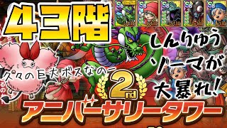 【ドラクエタクト】2ndアニバーサリータワー４３階攻略【しんりゅう開花ゾーマが大暴れ】