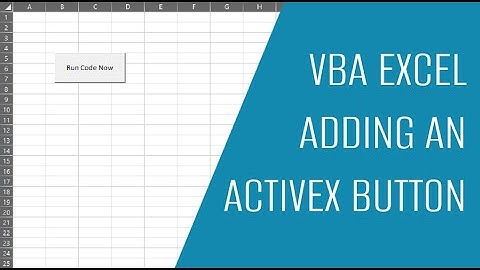 Adding an ActiveX Macro Button in Microsoft Excel