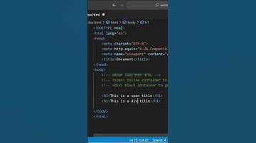 Span Or Div Tag In HTML|#html #coding #webdevelopment #htmlelement #attributes #shorts