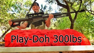 Can 300lbs of PlayDoh STOP a Barrett Sniper Rifle?!?!