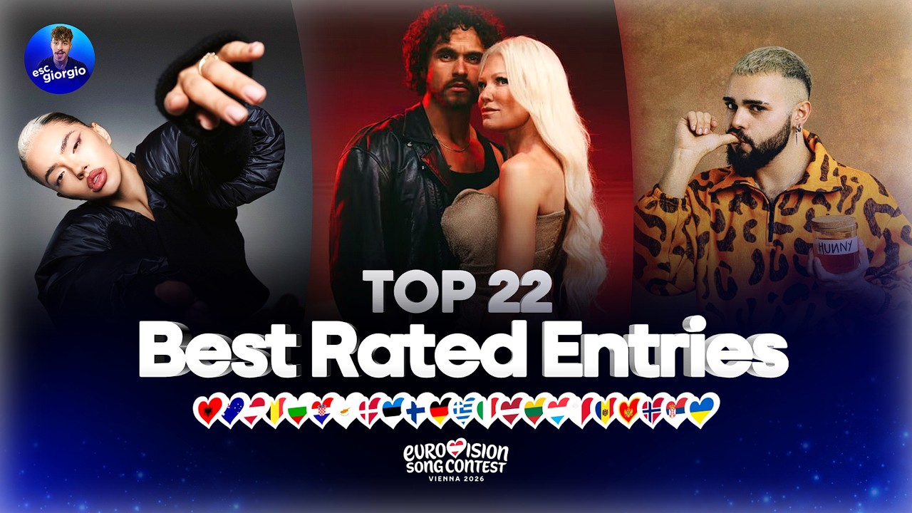Eurovision 2026: Top 22 - Based on Ratings (EurovisionWorld)