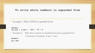 Introduction to Whole Numbers