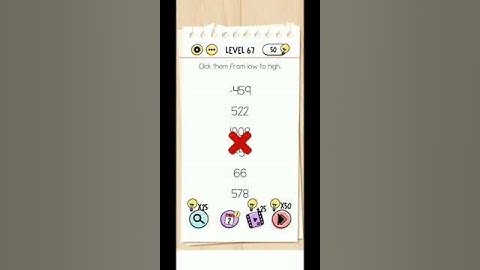 Level 67 click them low to high #braintest67 #funtimefoxyandfuntimefreddy