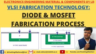 DIODE FABRICATION PROCESS IN IC || P-MOS FABRICATION PROCESS || VLSI FABRICATION || L9