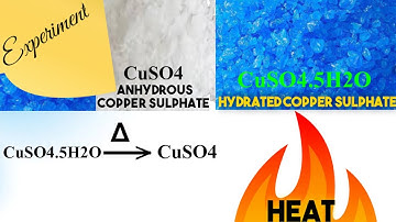 Hydrated Copper Sulphate to Anhydrous Copper Sulphate Experiment 🧪🧪