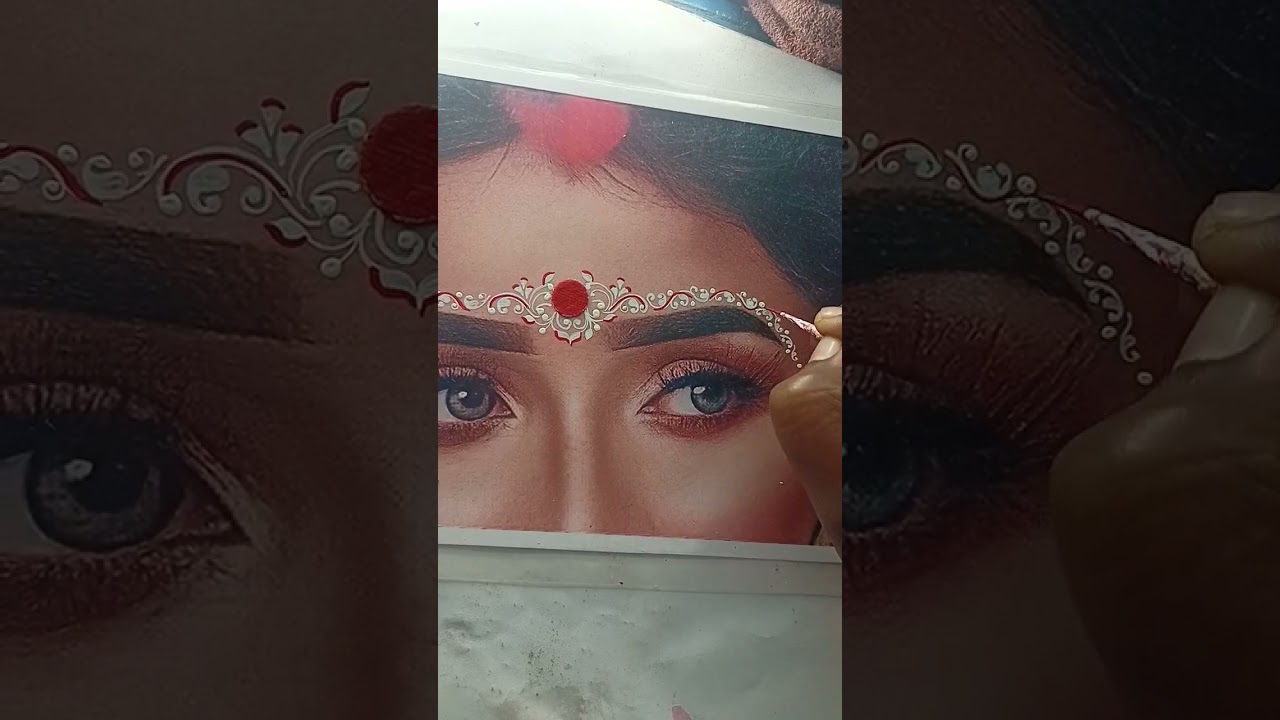 Bengali bridal bindi design highlights ❤️ kolka design highlights 🥰