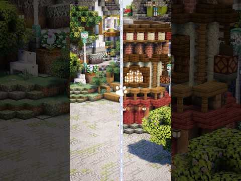 0→100 街並みと路地裏【Before / After】 #マイクラ建築 #マイクラサバイバル #ビフォーアフター
