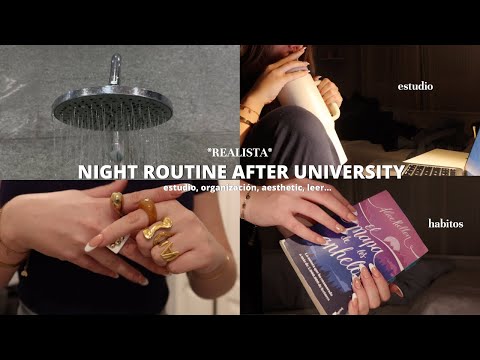 MI RUTINA DE NOCHE REALISTA DESPUES DE LA UNIVERSIDAD 🎧 | organización, estudio, relax, leer...