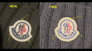 Moncler Winter Cap How To Spot Fake. Real Vs Fake Moncler Beanie Hat Review